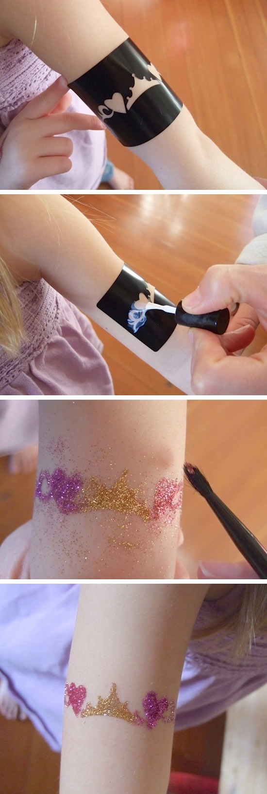 Glitter tattoos! How fun